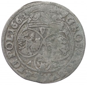 Jan II Kazimír, šestipence 1662 AT, Bydgoszcz