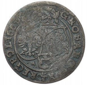 Jan II Kazimír, šestipence 1663 AT, Bydgoszcz