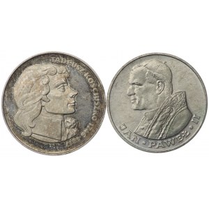 People's Republic of Poland, 100 zloty 1976 Tadeusz Kościuszko, 1000 zloty 1982 John Paul II - set of 2 pieces