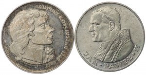 Polská lidová republika, 100 zlotých 1976 Tadeusz Kościuszko, 1000 zlotých 1982 Jan Pavel II - sada 2 kusů