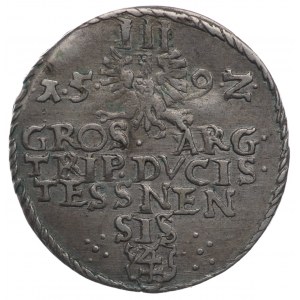 Silesia, Duchy of Cieszyn, Adam Waclaw, Trojak 1592, Cieszyn