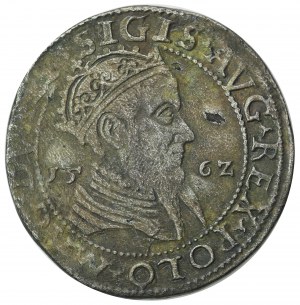 Zygmunt II August, Trojak Wilno 1562 - SZEROKI