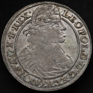 Slezsko, Leopold I, 15 krajcarů 1663 GH, Wrocław