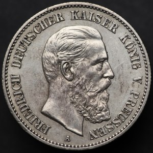 Prussia, Frederick III, 2 marks 1888 A, Berlin