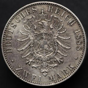 Prussia, Frederick III, 2 marks 1888 A, Berlin