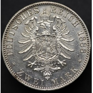 Prussia, Federico III, 2 marchi 1888 A, Berlino