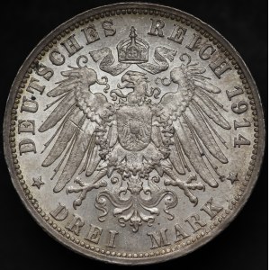 Niemcy, Prusy, 3 marki 1914 A, Berlin