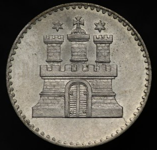 Germany, Hamburg, 1 Schilling 1855