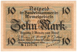 Lithuania, Memel (Klaipeda), 10 marks 1922