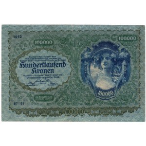 Austria, 100 000 kronen 1922