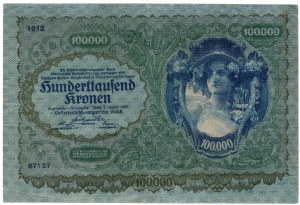 Austria, 100 000 kronen 1922