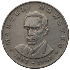 Polská lidová republika, 20 zlotých 1974, Nowotko - nápis na okraji od hranic