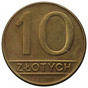 PRL, 10 zl. 1990 - revers, UNIKÁTNÍ