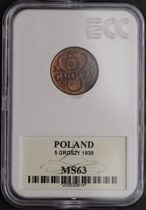 II RP, 5 groszy 1939