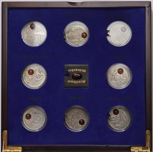 Niue, Elizabeth II, Amber Trail coin collection - set: 8 x $1 2008-2011