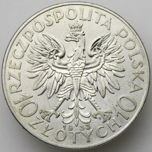 10 zlatých 1933, Hlava ženy