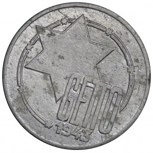 Lodžské ghetto, 10 značek 1943, odiana 2/1 - twist ~20 stupňů RARE