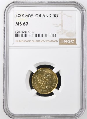 5 haléřů 2001