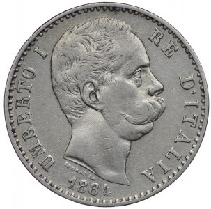 Italy, 2 lire 1884