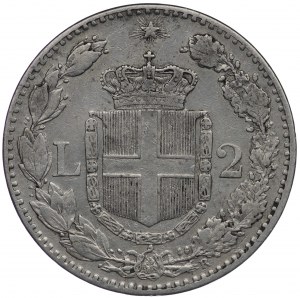 Italy, 2 lire 1884