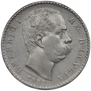 Italy, 2 lire 1887