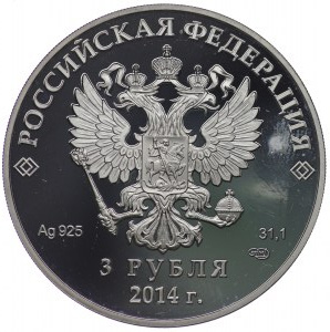 Russia, 3 rubles 2014