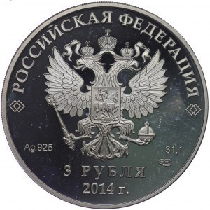 Russia, 3 rubles 2014