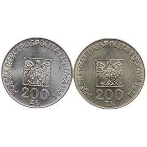 200 zloty 1974, XXX lar PRL - set of 2 pieces