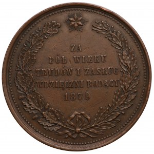 Józef Ignacy Kraszewski, medal autorstwa Malinowskiego 1879 r.
