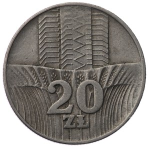 PRL, 20 złotych 1976, Wieżowiec - skrętka