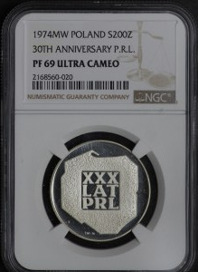PRL, 200 zlotých 1974 XXX let PRL - fotoaparát SLR
