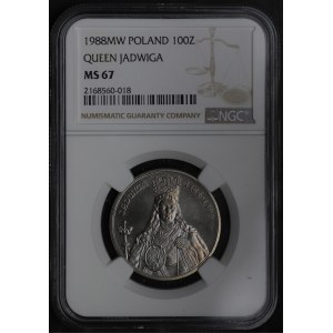 People's Republic of Poland, 100 gold 1988, Jadwiga