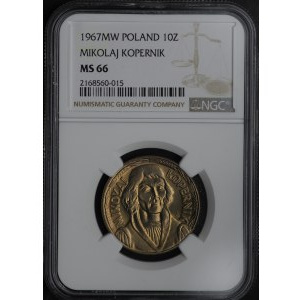 PRL, 10 złotych 1967, Mikołaj Kopernik