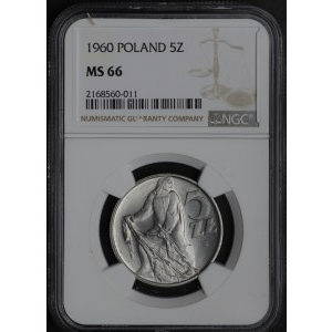 PRL, 5 złotych 1960, Rybak
