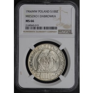 People's Republic of Poland, 100 zloty 1966, Mieszko and Dabrowka