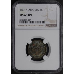 Austria, 1 kreuzer 1851 A