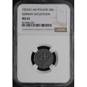 20 groszy 1923, Okupacja, mennicze