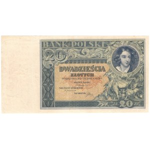 20 złotych 1931, destrukt bez serii i numeratora