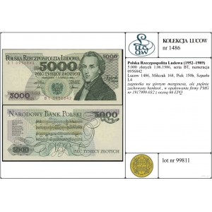 Pologne, 5.000 PLN, 1.06.1986