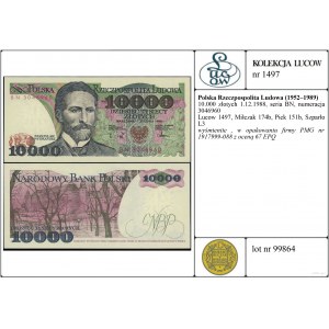 Pologne, 10.000 PLN, 1.12.1988
