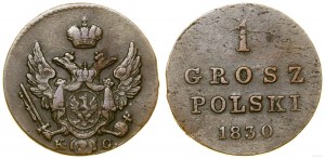 Poland, 1 grosz, 1830 KG, Warsaw