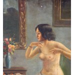 UNIDENTIFIED SIGNATURE, Woman looking into a mirror