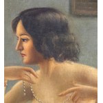 UNIDENTIFIED SIGNATURE, Woman looking into a mirror