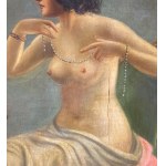 UNIDENTIFIED SIGNATURE, Woman looking into a mirror