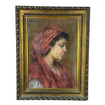 UNIDENTIFIED SIGNATURE, Profile of a woman with a headdress