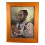 UNIDENTIFIED SIGNATURE, Portrait of a Man with a Pipe