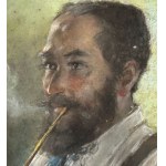 UNIDENTIFIED SIGNATURE, Portrait of a Man with a Pipe