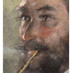 UNIDENTIFIED SIGNATURE, Portrait of a Man with a Pipe
