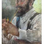 UNIDENTIFIED SIGNATURE, Portrait of a Man with a Pipe