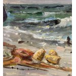 R. TOZZI, Sea with Boats. - R. Tozzi